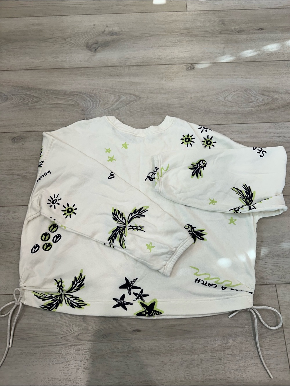 OFFLINE by Aerie Graphic Drawstring Sweatshirt Size L - Picture 5 of 5
